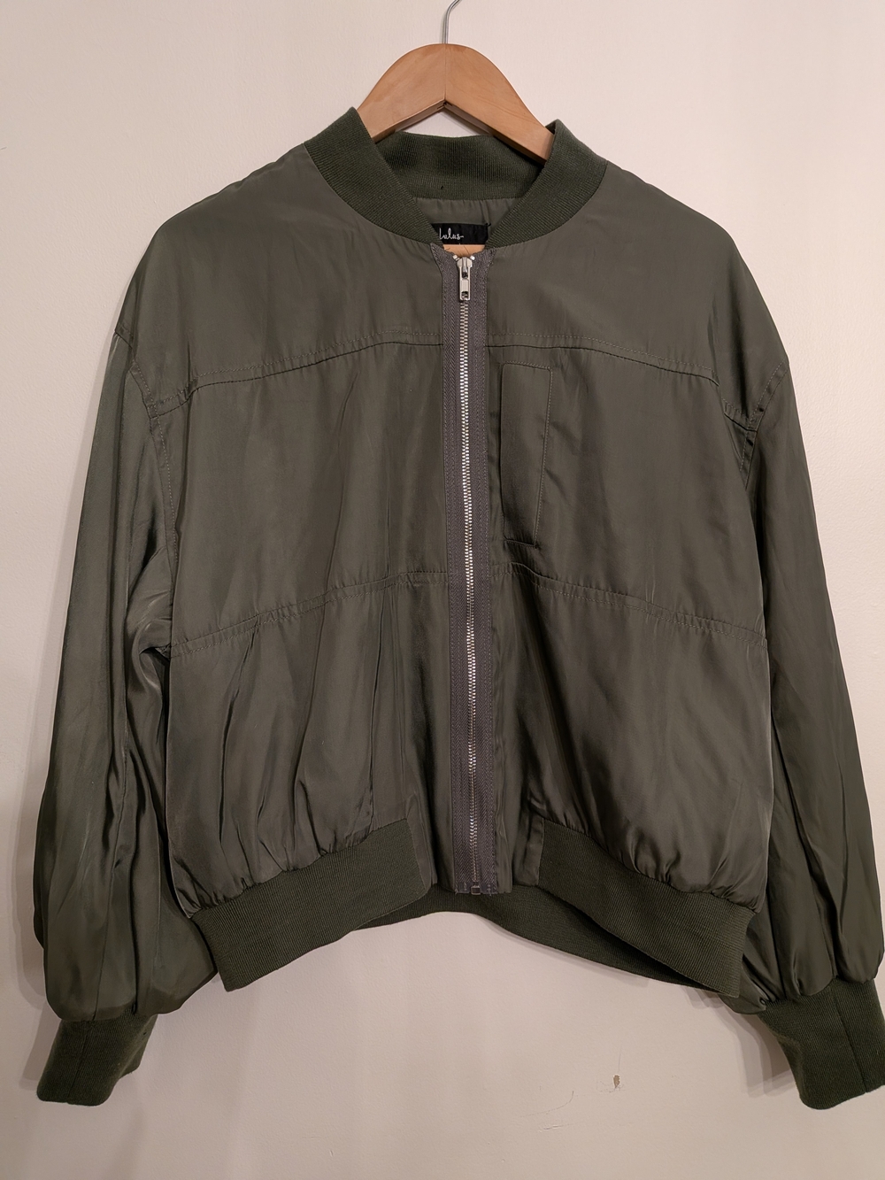 Lulu's Olive Green Bomber Jacket